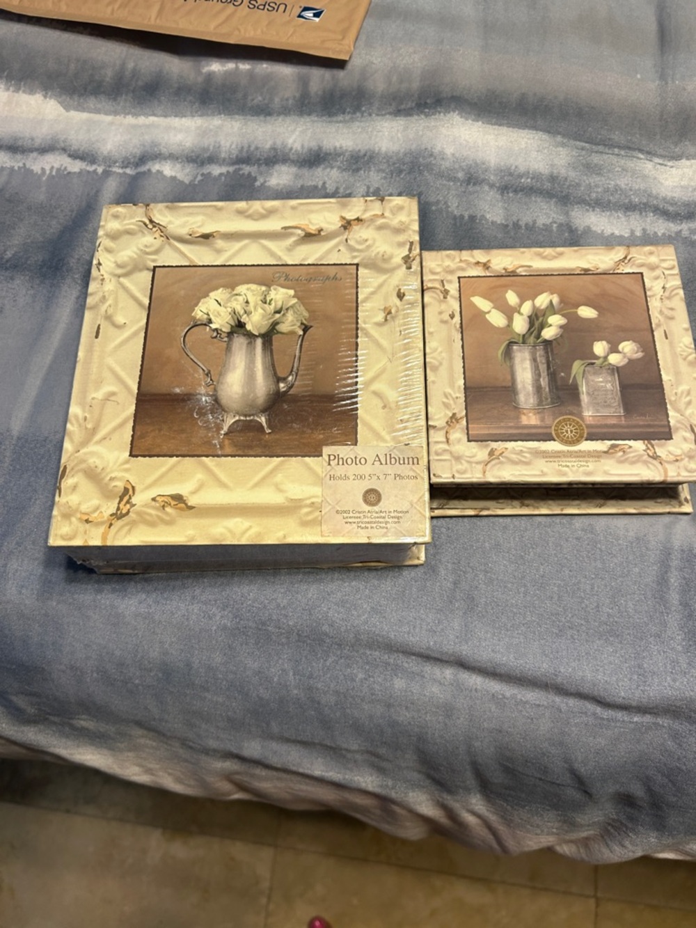 Vintage tricoastal design art in motion photo album w/ matching notepad